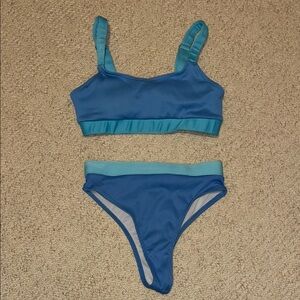 Blue and Teal Bikini Set